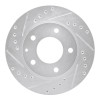R1 93-03 Ford Probe Front Left Drilled & Slotted Silver Brake Rotor