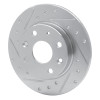 R1 90-93 Mazda Miata Rear Left Drilled & Slotted Silver Brake Rotor
