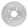 R1 90-93 Mazda Miata Front Right Drilled & Slotted Silver Brake Rotor