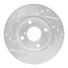 R1 90-93 Mazda Miata Front Right Drilled & Slotted Silver Brake Rotor