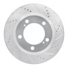 R1 08-21 Lexus LX570 Front Right Drilled & Slotted Silver Brake Rotor