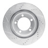 R1 08-21 Lexus LX570 Front Right Drilled & Slotted Silver Brake Rotor