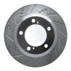 R1 08-21 Lexus LX570 Front Left Drilled & Slotted Silver Brake Rotor
