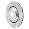 R1 08-21 Lexus NX200T Front Left Drilled & Slotted Silver Brake Rotor