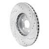 R1 08-21 Lexus NX200T Front Left Drilled & Slotted Silver Brake Rotor