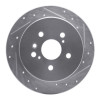 R1 04-10 Toyota SIENNA Rear Right Drilled & Slotted Silver Brake Rotor