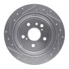 R1 04-10 Toyota SIENNA Rear Right Drilled & Slotted Silver Brake Rotor