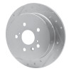 R1 04-10 Toyota SIENNA Rear Left Drilled & Slotted Silver Brake Rotor