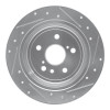 R1 04-10 Toyota SIENNA Rear Left Drilled & Slotted Silver Brake Rotor
