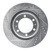 R1 03-23 Toyota FJ Cruiser Front Right Drilled & Slotted Silver Brake Rotor