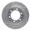 R1 03-23 Toyota FJ Cruiser Front Left Drilled & Slotted Silver Brake Rotor