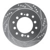 R1 01-09 Lexus GX470 Rear Right Drilled & Slotted Silver Brake Rotor