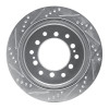 R1 01-09 Lexus GX470 Rear Right Drilled & Slotted Silver Brake Rotor