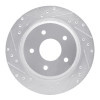 R1 88-94 Chevrolet Corvette Front Left Drilled & Slotted Silver Brake Rotor
