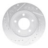 R1 88-96 Buick Regal Front Right Drilled & Slotted Silver Brake Rotor