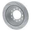 R1 01-09 Lexus GX470 Rear Left Drilled & Slotted Silver Brake Rotor