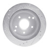 R1 84-87 Chevrolet Corvette Rear Right Drilled & Slotted Silver Brake Rotor