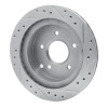 R1 84-87 Chevrolet Corvette Rear Left Drilled & Slotted Silver Brake Rotor