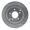 R1 84-87 Chevrolet Corvette Rear Left Drilled & Slotted Silver Brake Rotor