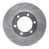 R1 00-07 Toyota SEQUOIA Front Left Drilled & Slotted Silver Brake Rotor