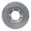 R1 00-07 Toyota SEQUOIA Front Left Drilled & Slotted Silver Brake Rotor