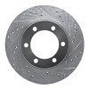 R1 95-04 Toyota 4Runner Front Right Drilled & Slotted Silver Brake Rotor
