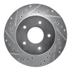 R1 63-82 Chevrolet Corvette Front Left Drilled & Slotted Silver Brake Rotor