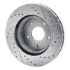 R1 63-82 Chevrolet Corvette Front Left Drilled & Slotted Silver Brake Rotor