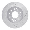 R1 63-82 Chevrolet Corvette Front/Rear Right Drilled & Slotted Silver Brake Rotor