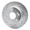 R1 63-82 Chevrolet Camaro Rear/Front Left Drilled & Slotted Silver Brake Rotor