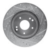 R1 63-82 Chevrolet Camaro Rear/Front Left Drilled & Slotted Silver Brake Rotor