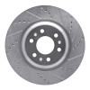 R1 04-09 Cadillac SRX Front Right Drilled & Slotted Silver Brake Rotor