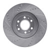 R1 04-09 Cadillac SRX Front Right Drilled & Slotted Silver Brake Rotor