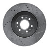 R1 04-09 Cadillac SRX Front Left Drilled & Slotted Silver Brake Rotor