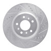 R1 06-16 Buick Lucerne Front Right Drilled & Slotted Silver Brake Rotor