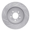 R1 06-16 Buick Lucerne Front Right Drilled & Slotted Silver Brake Rotor