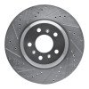 R1 06-16 Buick Allure Front Left Drilled & Slotted Silver Brake Rotor