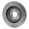 R1 06-16 Buick Allure Front Left Drilled & Slotted Silver Brake Rotor