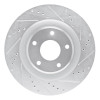 R1 05-13 Cadillac XLR Front Right Drilled & Slotted Silver Brake Rotor