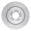 R1 05-13 Cadillac XLR Front Right Drilled & Slotted Silver Brake Rotor
