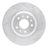 R1 04-08 Cadillac CTS Front Right Drilled & Slotted Silver Brake Rotor