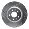 R1 04-08 Cadillac CTS Front Left Drilled & Slotted Silver Brake Rotor
