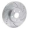 R1 08-19 Pontiac Vibe Front Right Drilled & Slotted Silver Brake Rotor