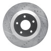 R1 97-09 Cadillac XLR Right Front Drilled & Slotted Silver Brake Rotor