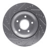 R1 97-09 Cadillac XLR Left Front Drilled & Slotted Silver Brake Rotor
