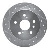 R1 07-12 Lexus ES350 Rear Left Drilled & Slotted Silver Brake Rotor