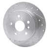 R1 07-12 Lexus ES350 Rear Left Drilled & Slotted Silver Brake Rotor