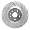 R1 09-17 Buick Regal Front Right Drilled & Slotted Silver Brake Rotor