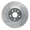 R1 09-17 Buick Regal Front Left Drilled & Slotted Silver Brake Rotor