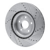 R1 09-17 Buick Regal Front Left Drilled & Slotted Silver Brake Rotor